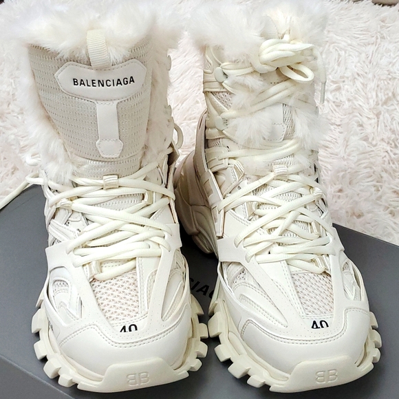 Balenciaga Track Fur Hiking Boots - Picture 2 of 9